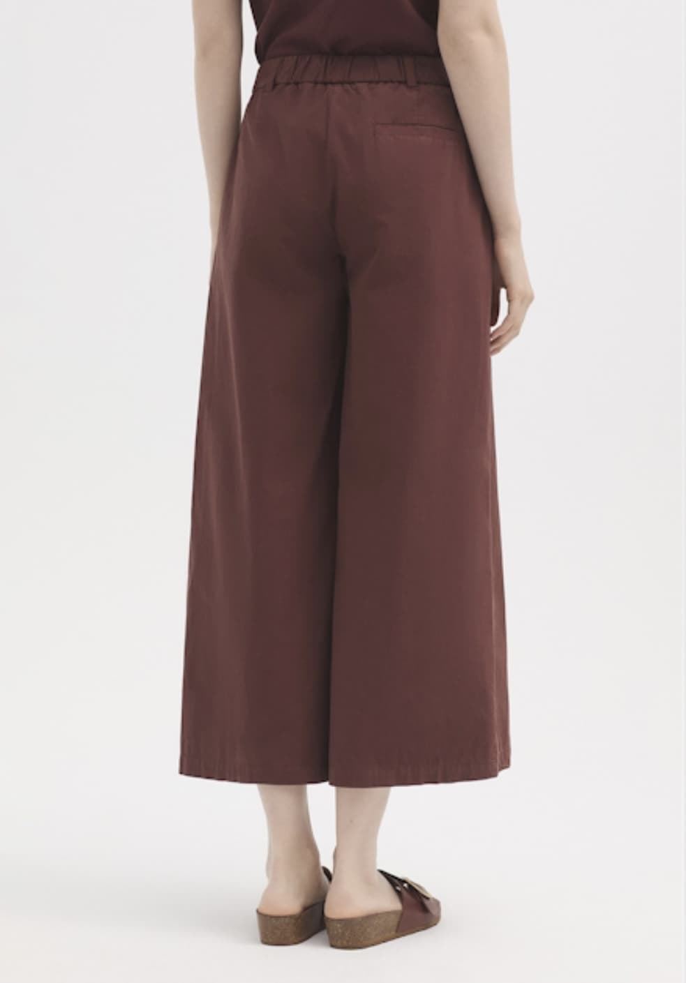 Falda pantalón Nice Things poplin chocolate - Imagen 2