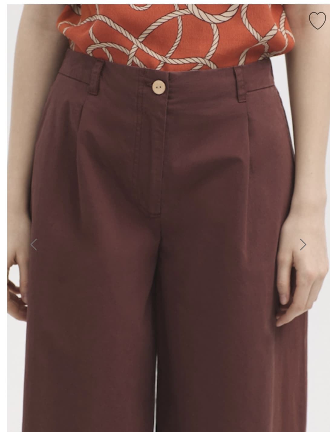 Falda pantalón Nice Things poplin chocolate - Imagen 3