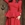 Falda vestir midi relieve vuelo rojo - Imagen 1