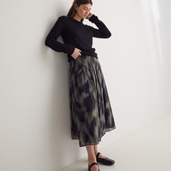 Falda Yerse 43824 midi estampada MULTICOLOR - Imagen 2