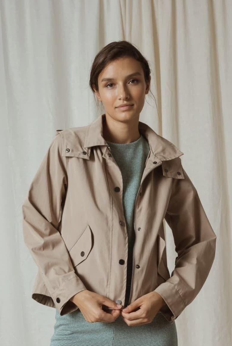 Gabardina Indi & Cold corta beige - Imagen 1