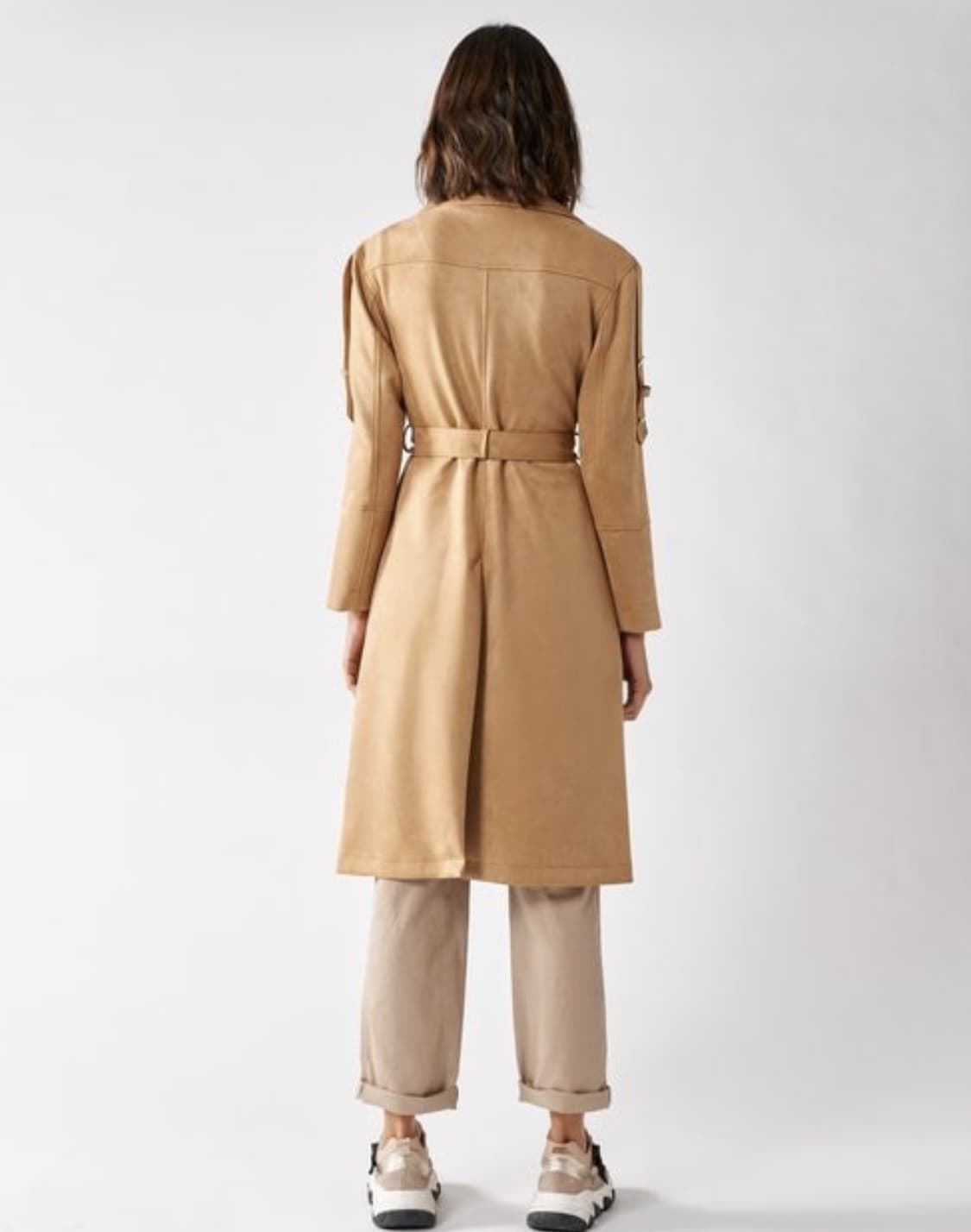 Gabardina larga camel Rinascimento - Imagen 5