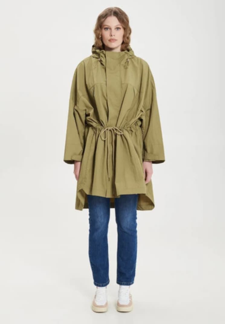 GABARDINA Rinascimento estilo capita over verde - Imagen 3