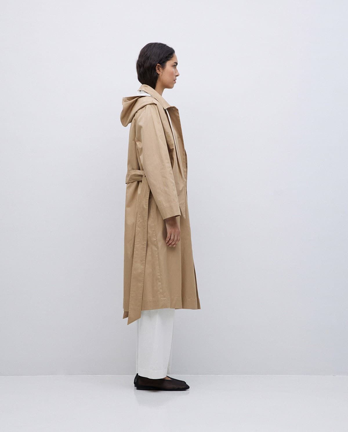 GABARDINA  Yerse ALGODÓN CAPUCHA CAMEL - Imagen 3