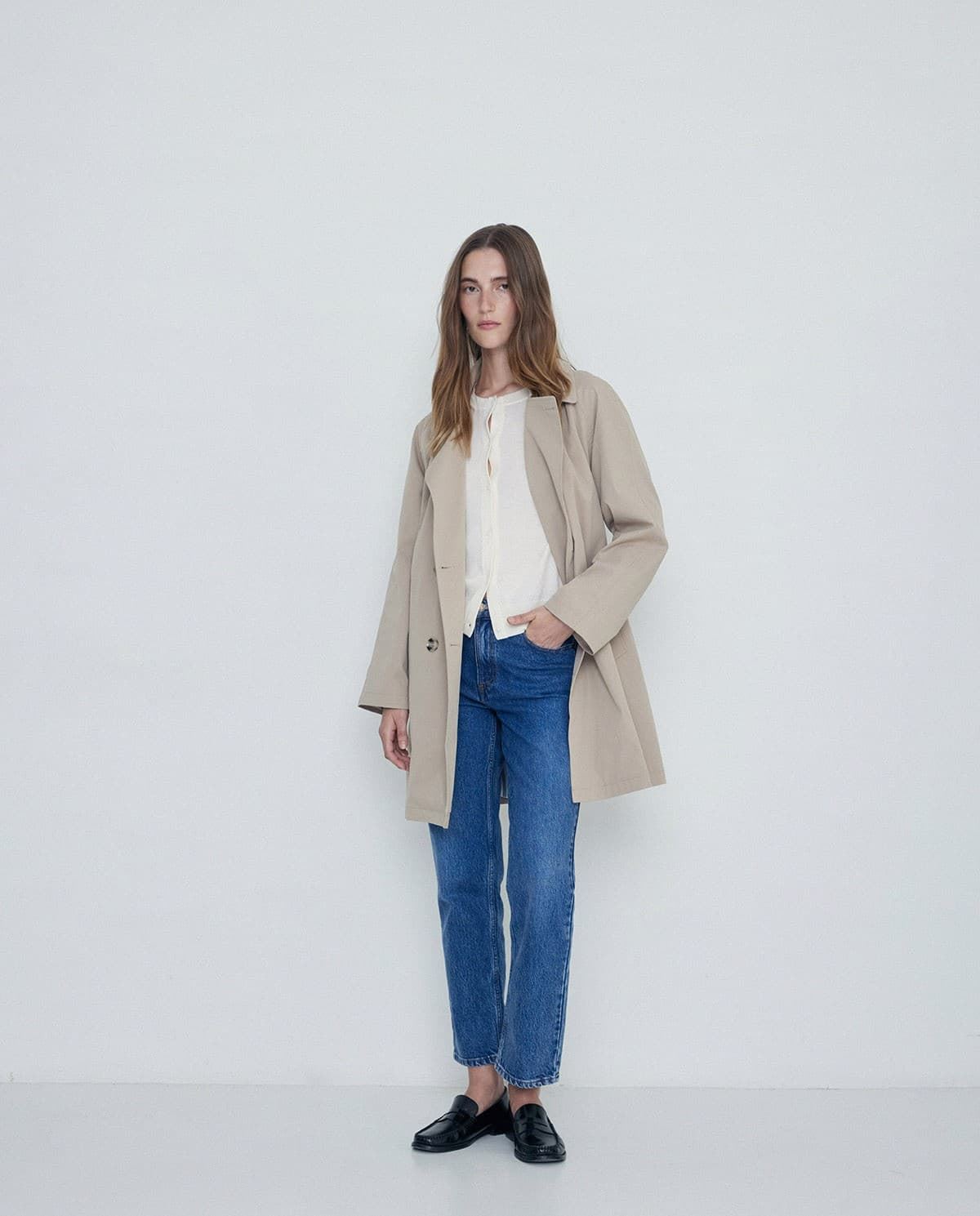 Gabardina Yerse IMPERMEABLE beige - Imagen 4