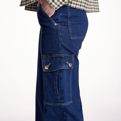 JEANS  Alba Conde 5538 CARGO CON BOLSILLOS LATERALES - Imagen 2