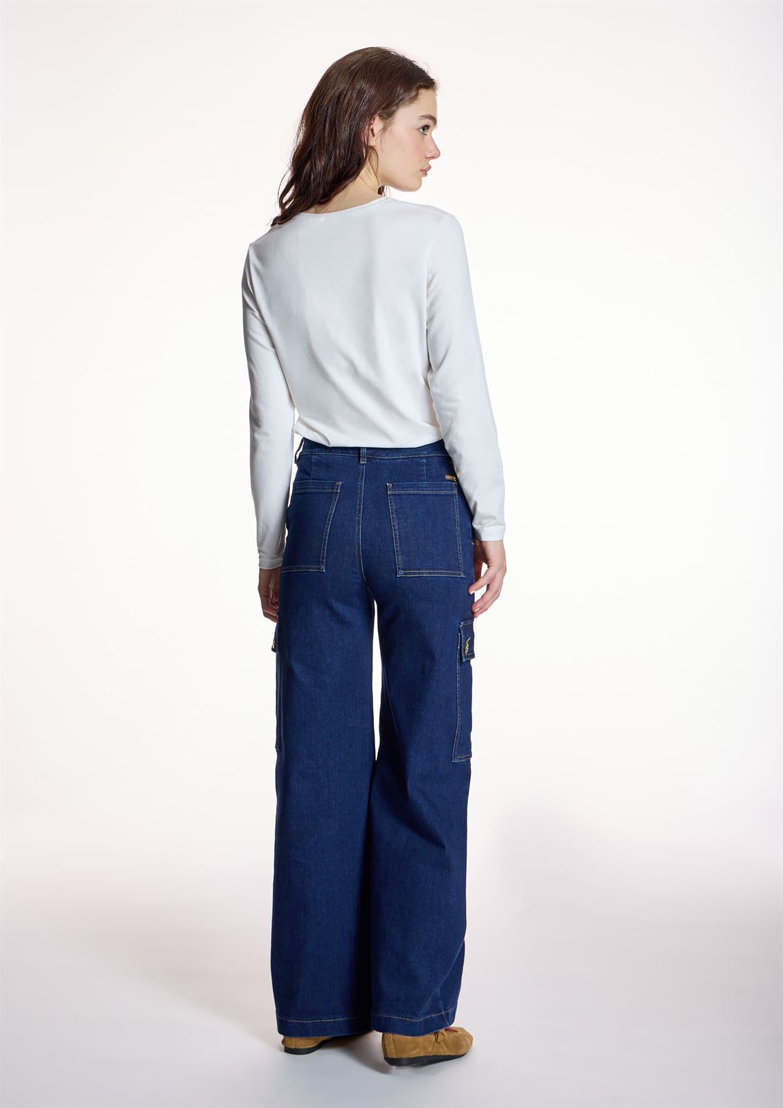 JEANS  Alba Conde 5538 CARGO CON BOLSILLOS LATERALES - Imagen 3