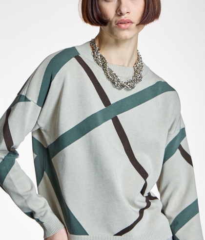 JERSEI Alba Conde 6833 DISEÑO GEOMÉTRICO  PIEDRA - Imagen 1