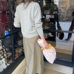 Jersey  43537 MEZCLA LANA CUELLO PICO verde grisáceo - Imagen 2