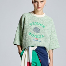 Jersey Alba Conde 2823-505-22 VENICE  verde lurex - Imagen 1