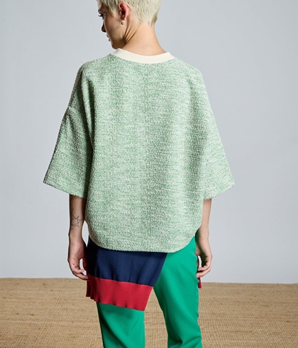 Jersey Alba Conde 2823-505-22 VENICE  verde lurex - Imagen 2