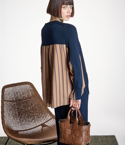 JERSEY Alba Conde 6837 PUNTO COMBINADO AZUL MARINO - Imagen 1