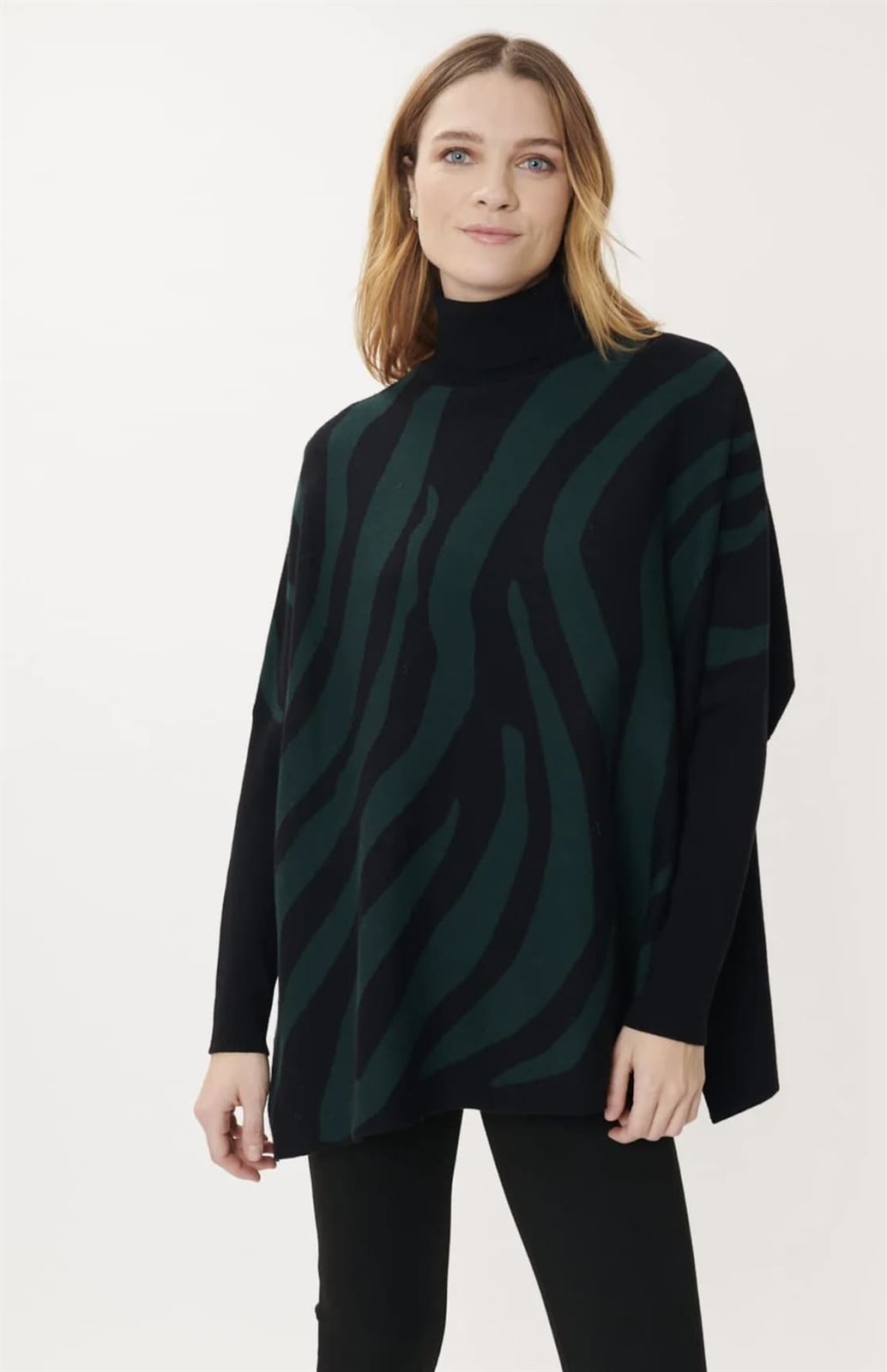 Jersey capaDerhy Joconde biolor verde negro - Imagen 2