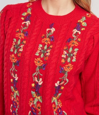 Jersey Derhy CALINE  bordado rojo - Imagen 1