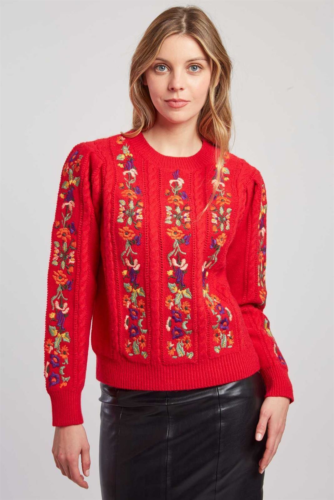 Jersey Derhy CALINE bordado rojo - Imagen 3