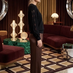 Jersey Derhy ENSEMBLE detalles calados negro - Imagen 1