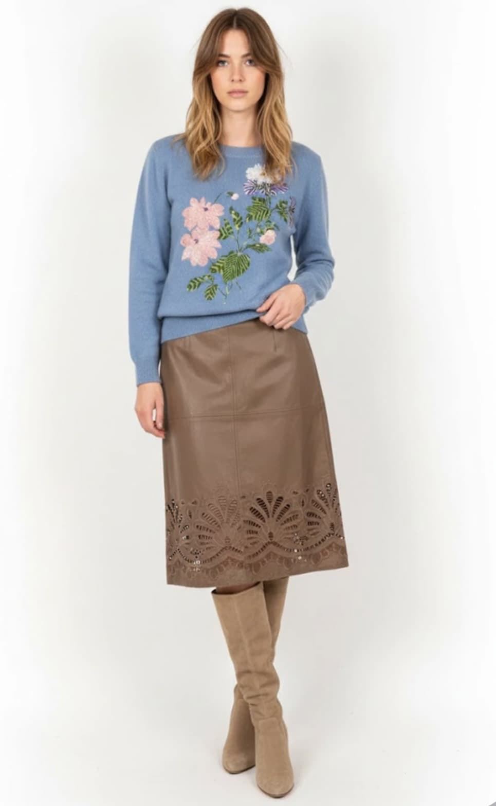 Jersey Derhy NADETTE bordado azul - Imagen 3