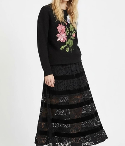 Jersey Derhy  NADETTE bordado negro - Imagen 1