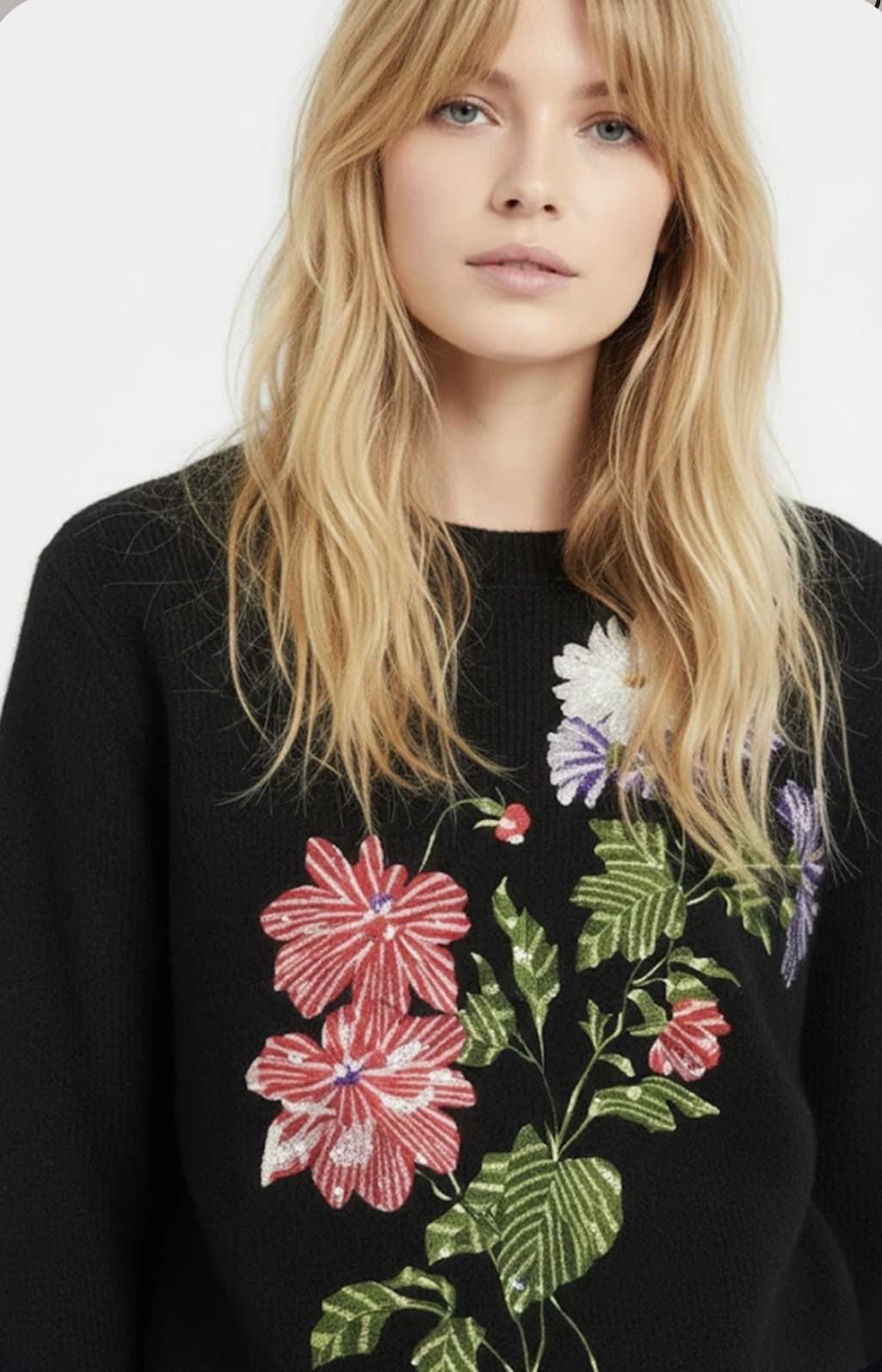 Jersey Derhy NADETTE bordado negro - Imagen 2