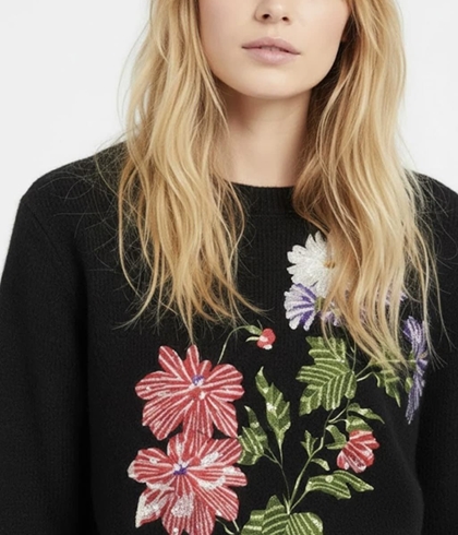 Jersey Derhy  NADETTE bordado negro - Imagen 2