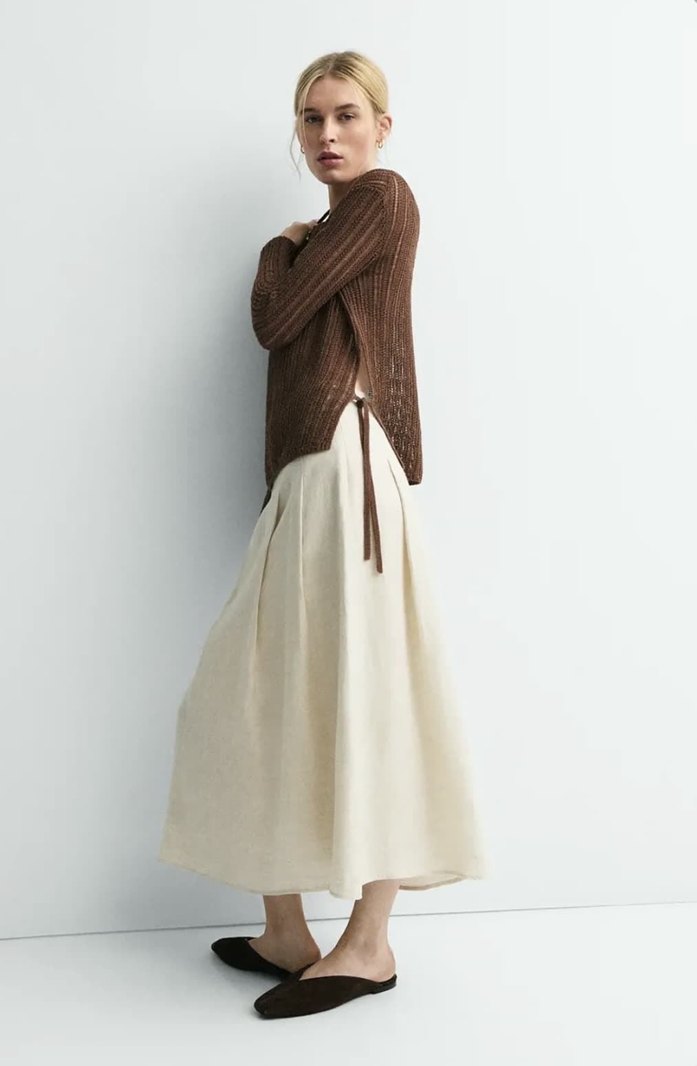 Jersey ese O ese ATRIUM calado marrón chocolate - Imagen 2