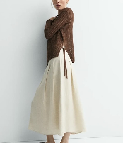 Jersey ese O ese ATRIUM calado marrón chocolate - Imagen 2