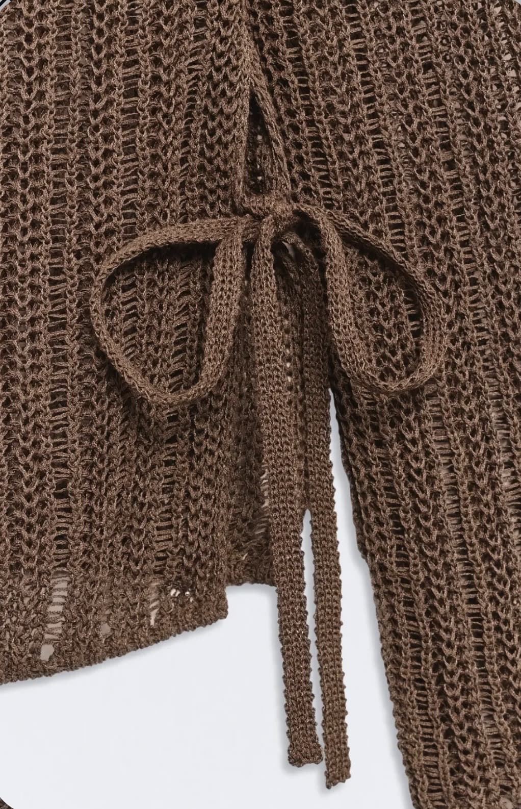 Jersey ese O ese ATRIUM calado marrón chocolate - Imagen 3