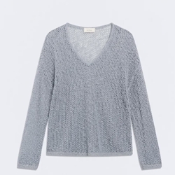 Jersey ese O ese FISHER  calado azul grisáceo - Imagen 1