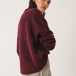 Jersey Indi & Cold ea500 JERSEY LANA DESAGUJADOS granate - Imagen 2