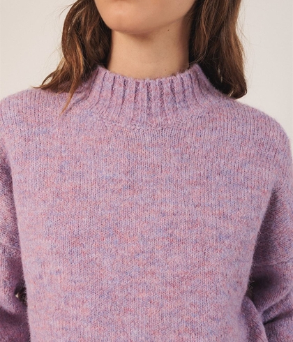 Jersey Indi & Cold rd452 CUELLO PERKINS malva - Imagen 1