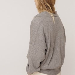JERSEY Indi & Cold REF. MO540 polo con cashmere gris vigoré - Imagen 1
