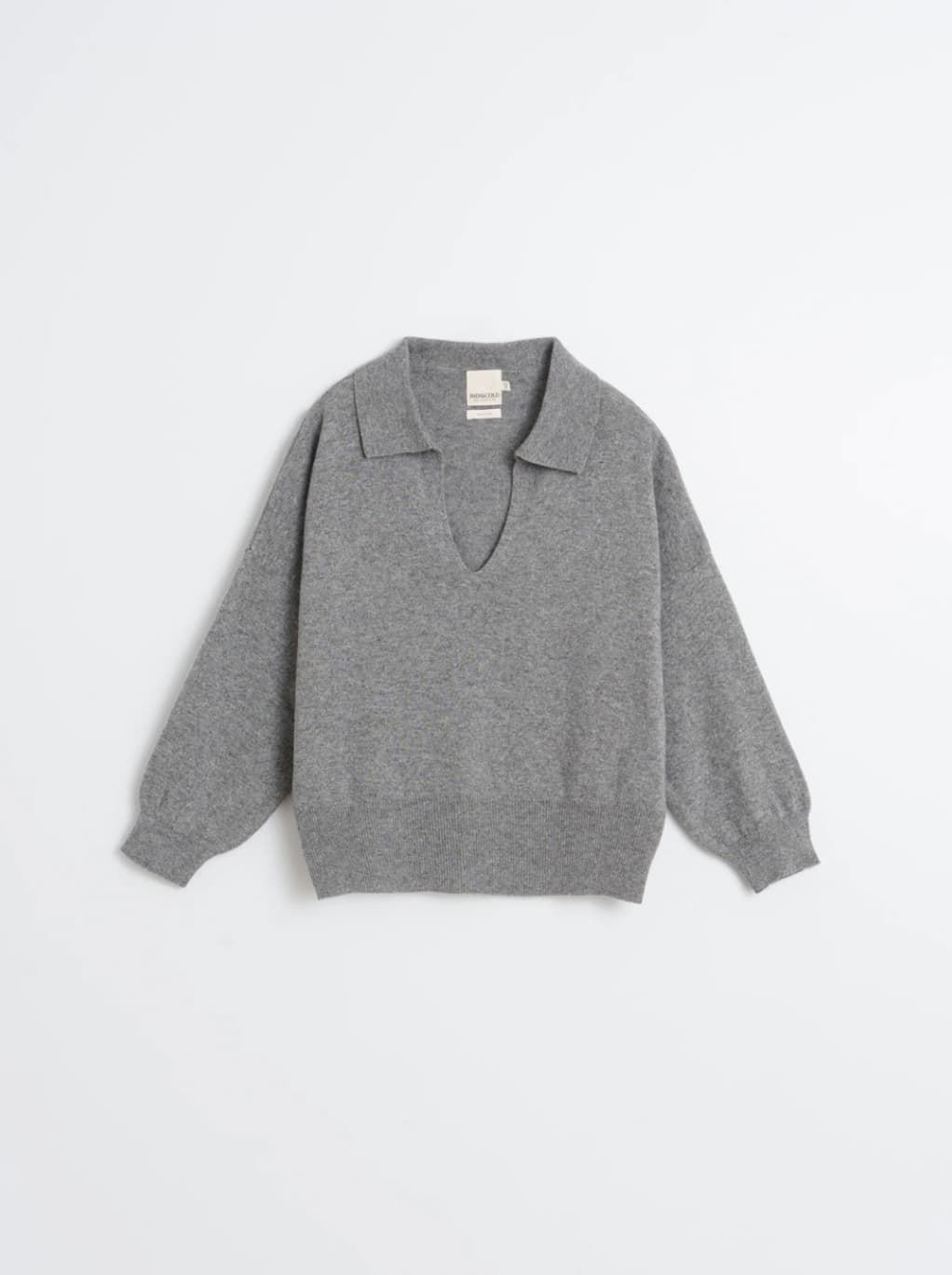 JERSEY Indi & Cold REF. MO540 polo con cashmere gris vigoré - Imagen 5
