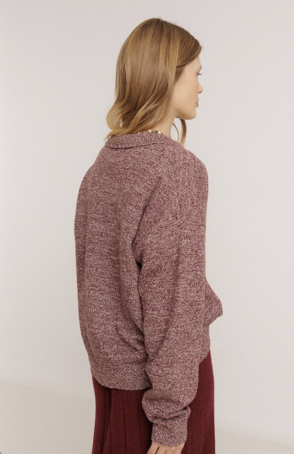 JERSEY Indi & Cold REF. RD503 Polo jaspeado Berenjena - Imagen 2
