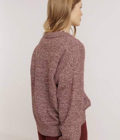 JERSEY Indi & Cold REF. RD503 Polo jaspeado Berenjena - Imagen 2