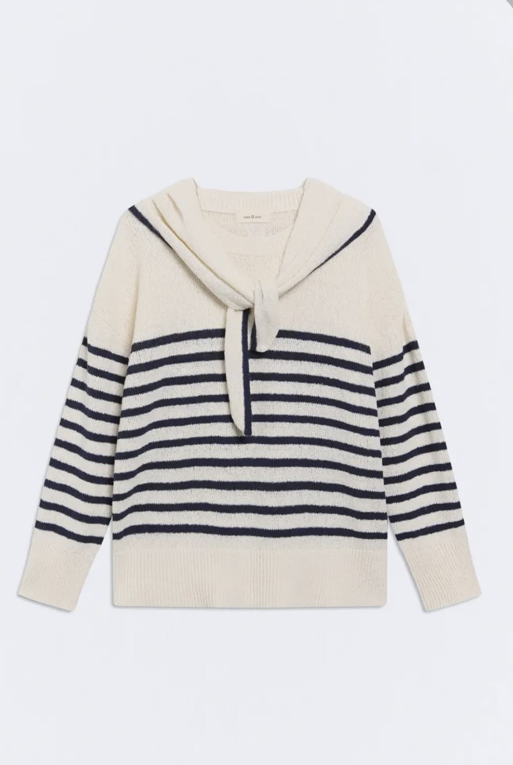 Jersey marinero  ese O ese NEWPORT SET rayas azul marino - Imagen 4