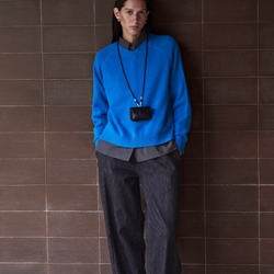 Jersey Volvoreta Tui 43537 MEZCLA LANA CUELLO PICO AZUL - Imagen 2