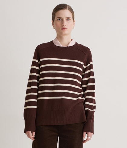 Jersey Yerse 43515  MEZCLA LANA RAYAS MARRÓN - Imagen 1