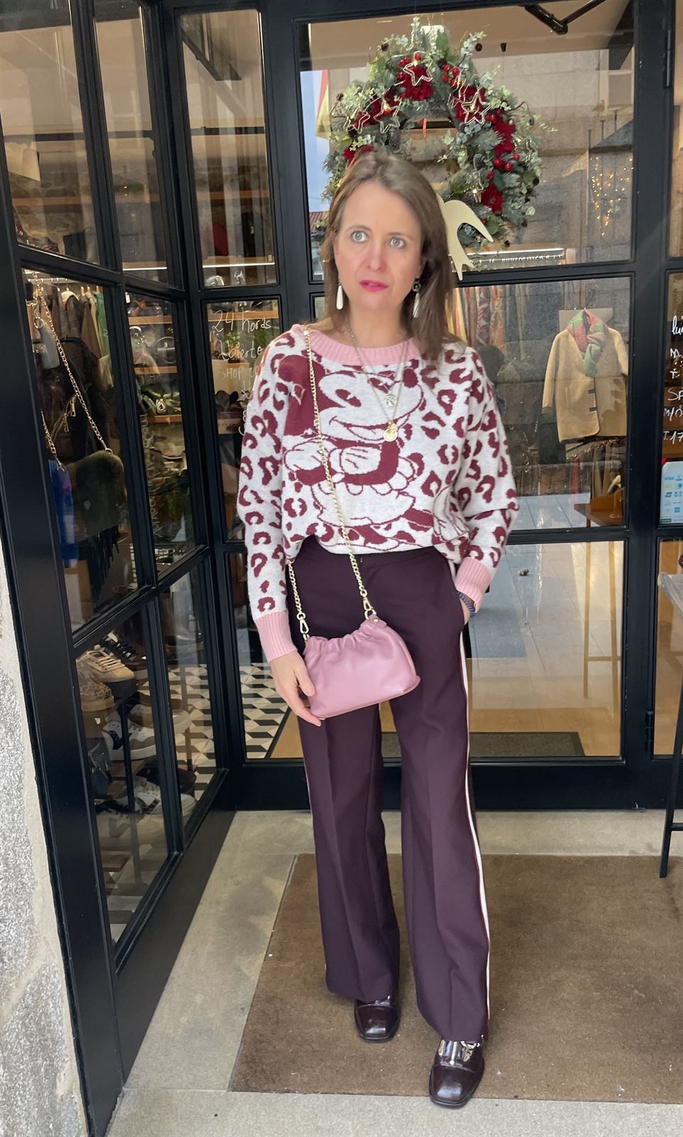 Jersey ZOE print Mickey rosas y granates - Imagen 6