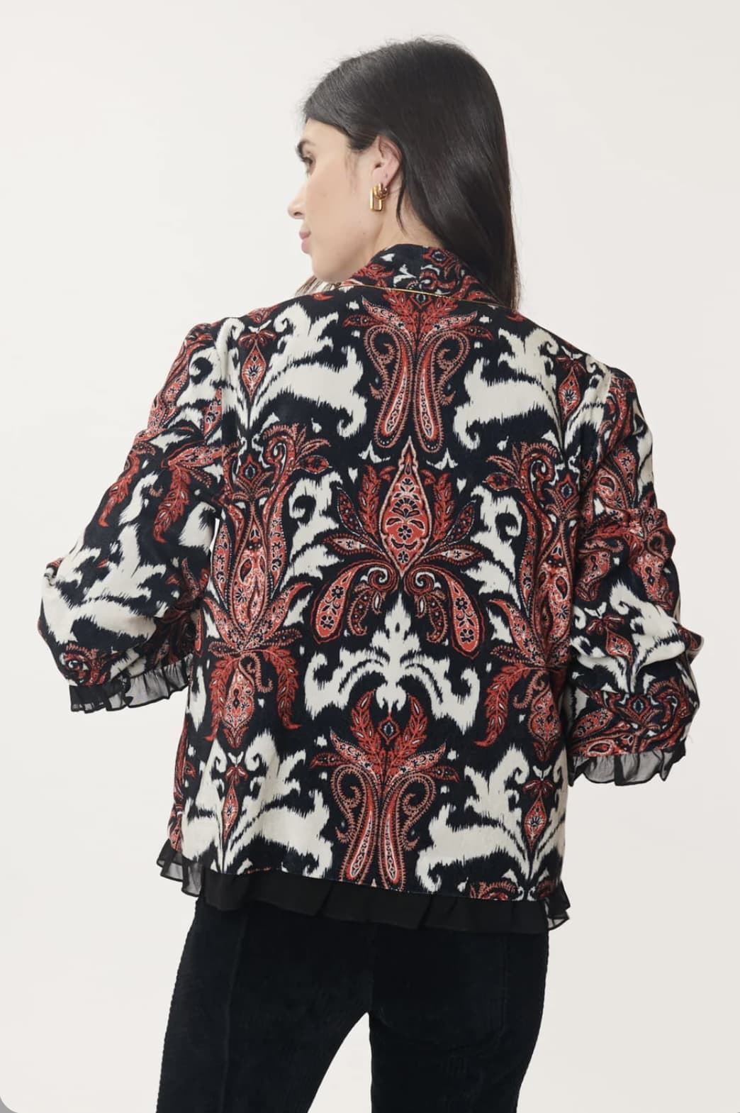 Kimono Derhy Cendrillon terciopelo negro - Imagen 4
