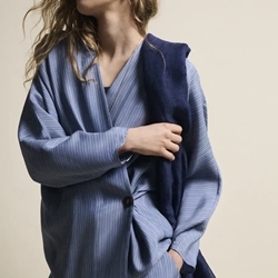 Kimono ese O ese KEOPS azul grisáceo rayas - Imagen 1