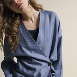 Kimono ese O ese KEOPS azul grisáceo rayas - Imagen 2