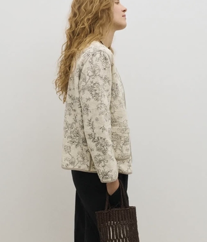 Kimono ese O ese MORRIS ecru flower - Imagen 1