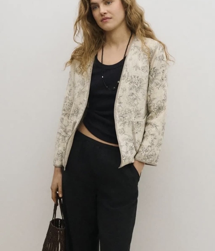 Kimono ese O ese MORRIS ecru flower - Imagen 2