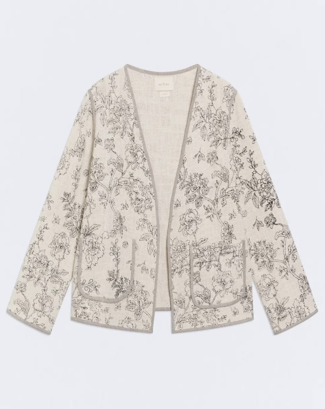 Kimono ese O ese MORRIS ecru flower - Imagen 4