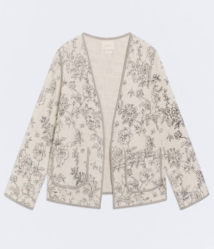 KIMONO  ese O ese MORRIS Ecru Flower - Imagen 1