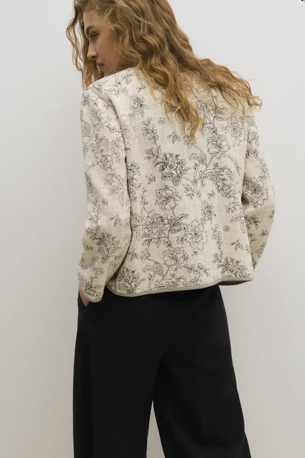 KIMONO  ese O ese MORRIS Ecru Flower - Imagen 3