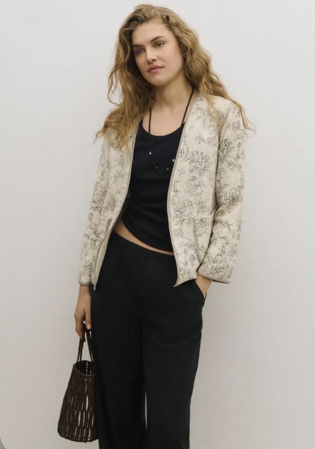 KIMONO  ese O ese MORRIS Ecru Flower - Imagen 4