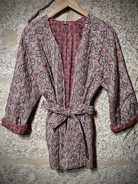 Kimono estampado fresa - Imagen 1