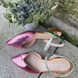 Manoletina Angari multicolor rosados. - Imagen 2