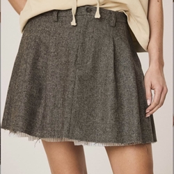 MINIFALDA Indi & Cold NJ276 Lana efecto dobles Vison gris - Imagen 2